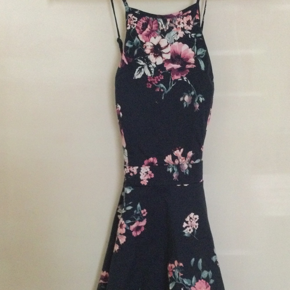 Floral spaghetti strap summer dress